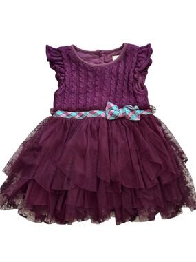MATILDA JANE Baby Maroon Tutu Dress Size 6-12m